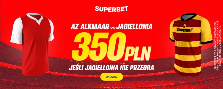 Baner Superbet na brak porażki Jagiellonii z AZ Alkmaar