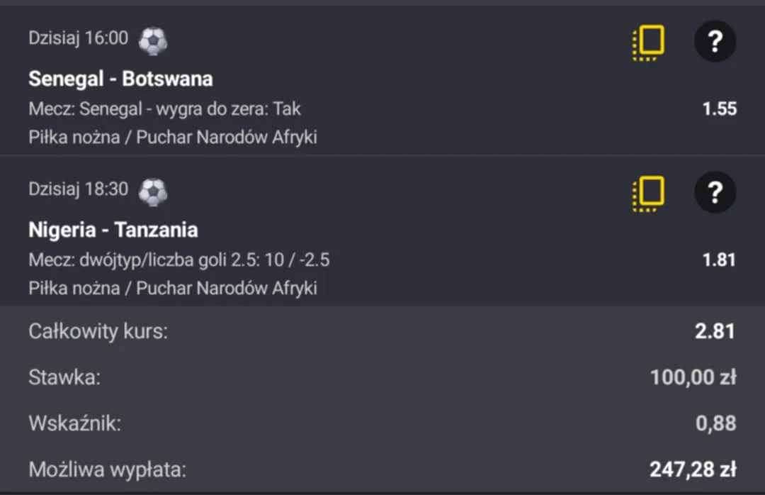 Kupon double PNA, 23.12.2025