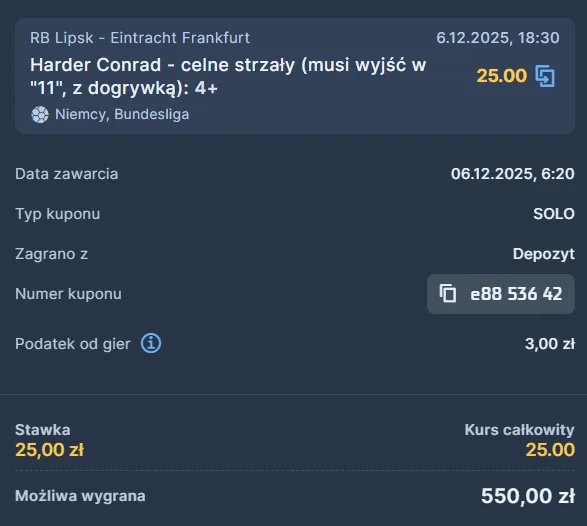 Kupon Harder STS 3 06.12.