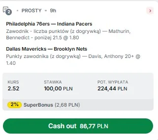 Kupon NBA w Superbet w dniu 12.12.2025