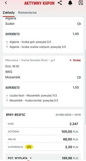 Kupon Superbet Zagranie