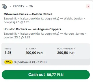 Kupon NBA w dniu 11.12.2025 w Superbet