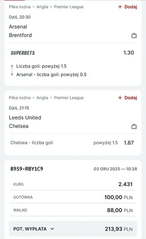 Kupon Superbet Zagranie