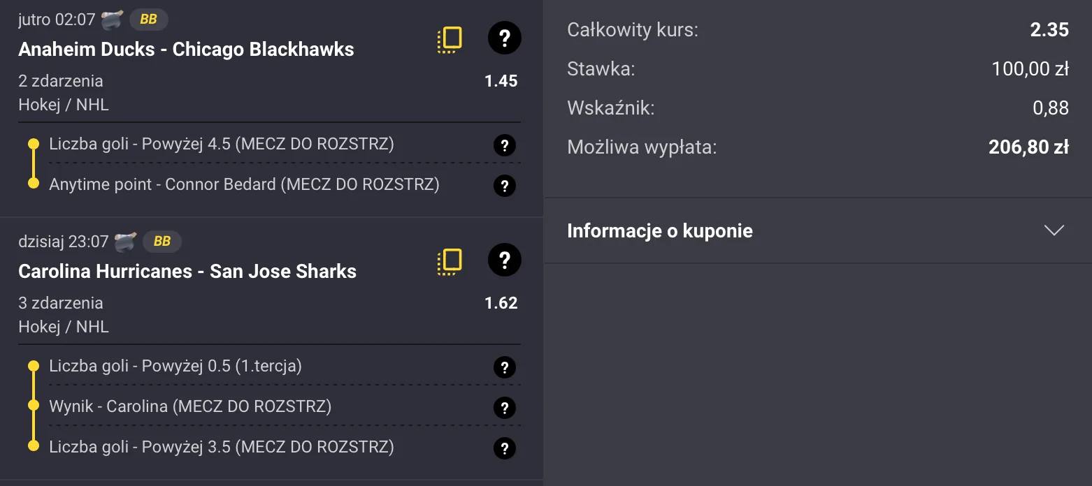 kupon fortuna nhl