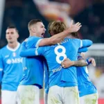 Radość piłkarze Napoli vs Roma