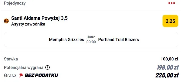 Kupon NBA W Betclic w dniu 07.12.2025