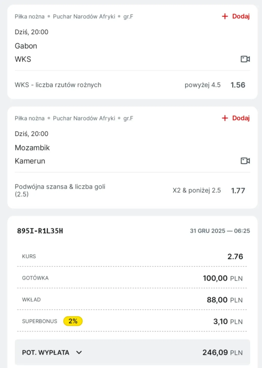 Kupon double PNA, 31.12.2025
