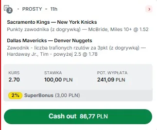 Kupon NBA w Superbet w dniu 14.01.2025