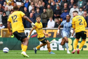 Gracze Wolves podczas meczu