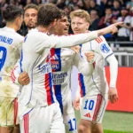 Gracze Lyonu podczas meczu