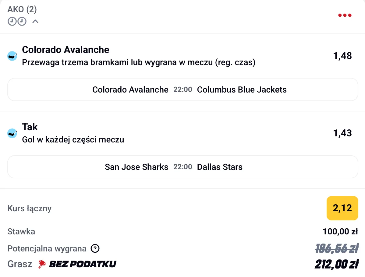 nhl betclic kupon