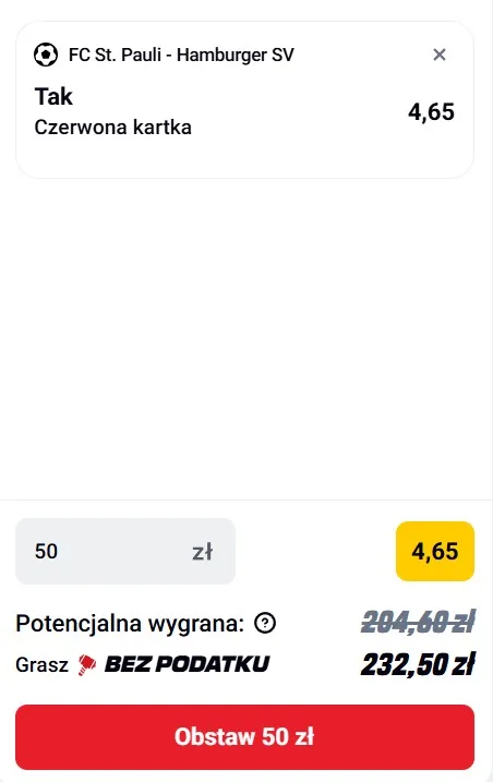 Kartki Bundesliga czerwien