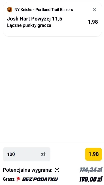 Kupon NBA w Betclic w dniu 30.01.2026