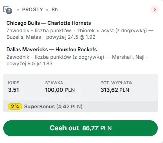 Kupon NBA w Superbet w dniu 03.01.2026
