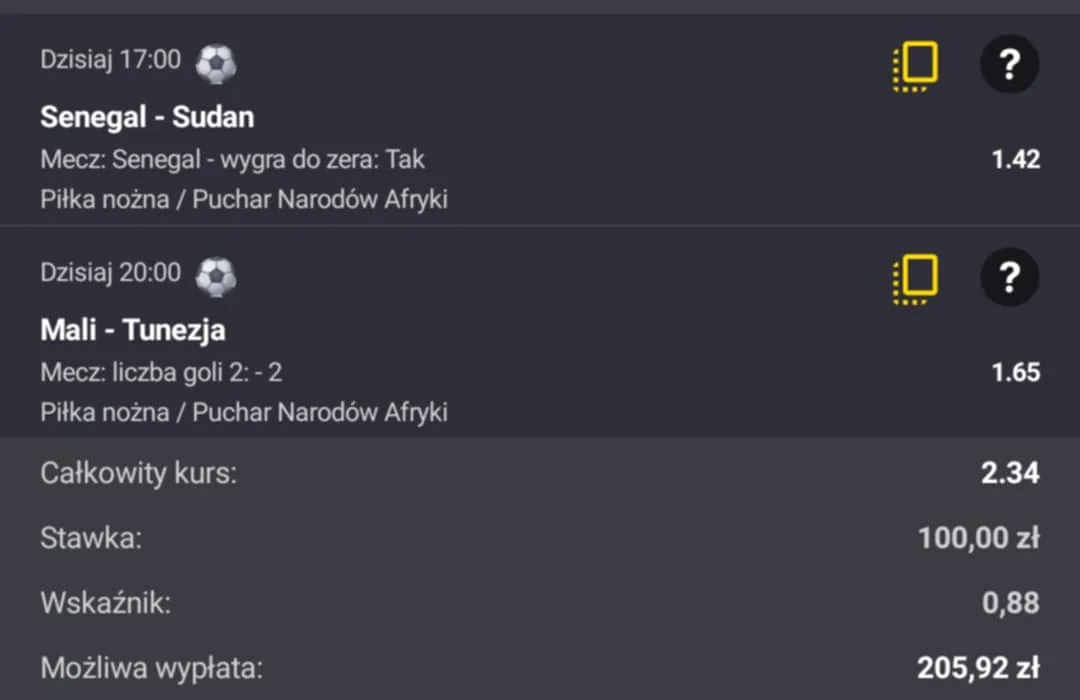 Kupon double PNA, 03.01.2026