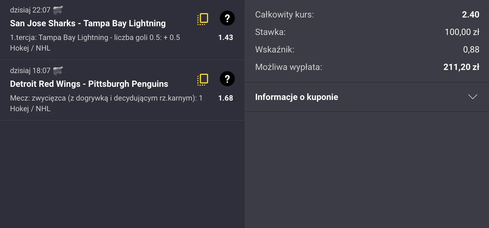 fortuna nhl kupon