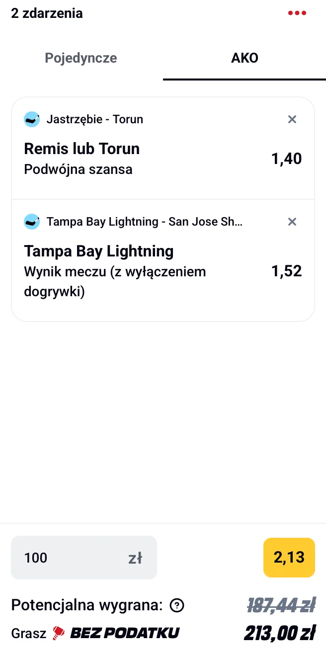 kupon thl nhl betclic