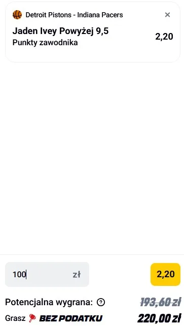 Kupon NBA w Betclic w dniu 17.01.2026