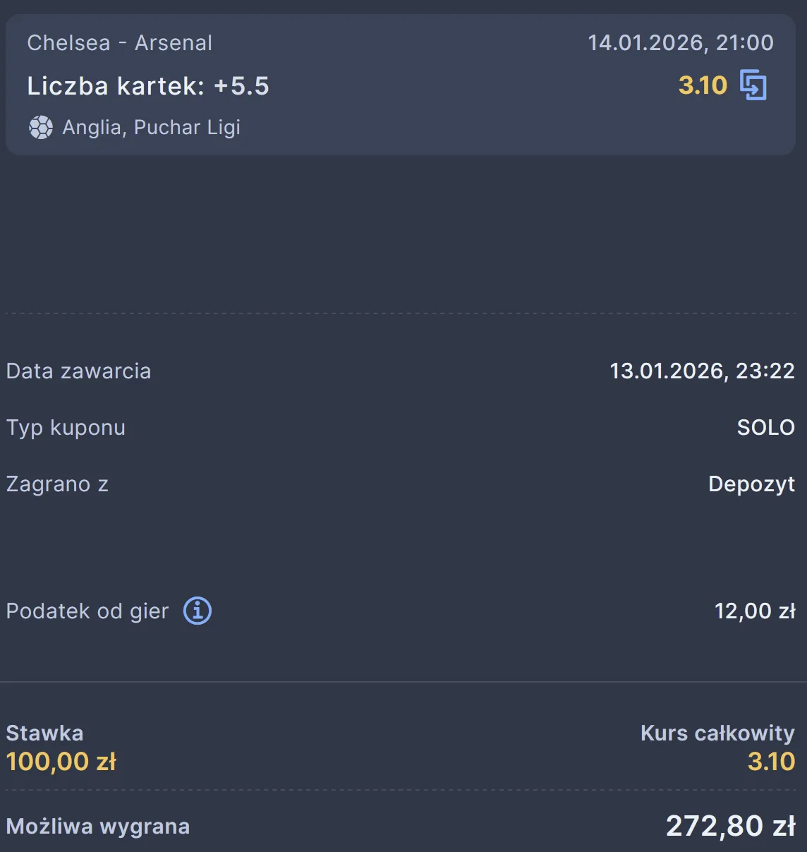 propozycja zakładu STS