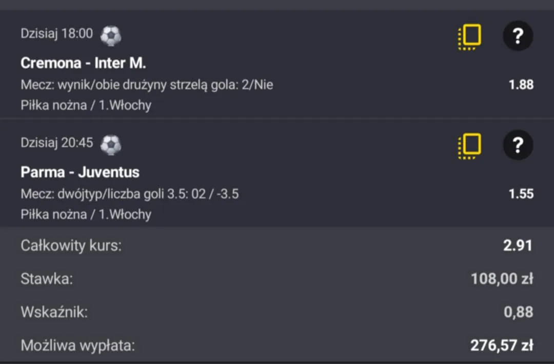 Kupon double Serie A, 01.02.2026