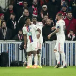 Gracze Lyonu po bramce