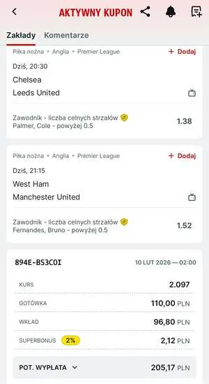 Kupon Superbet Zagranie