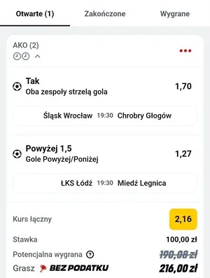 Kupon Betclic Zagranie