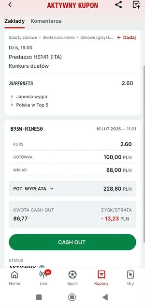 Kupon Superbet Zagranie