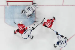 Zawodnicy Francji i Szwajcarii