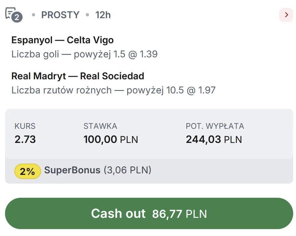propozycja kuponu Superbet