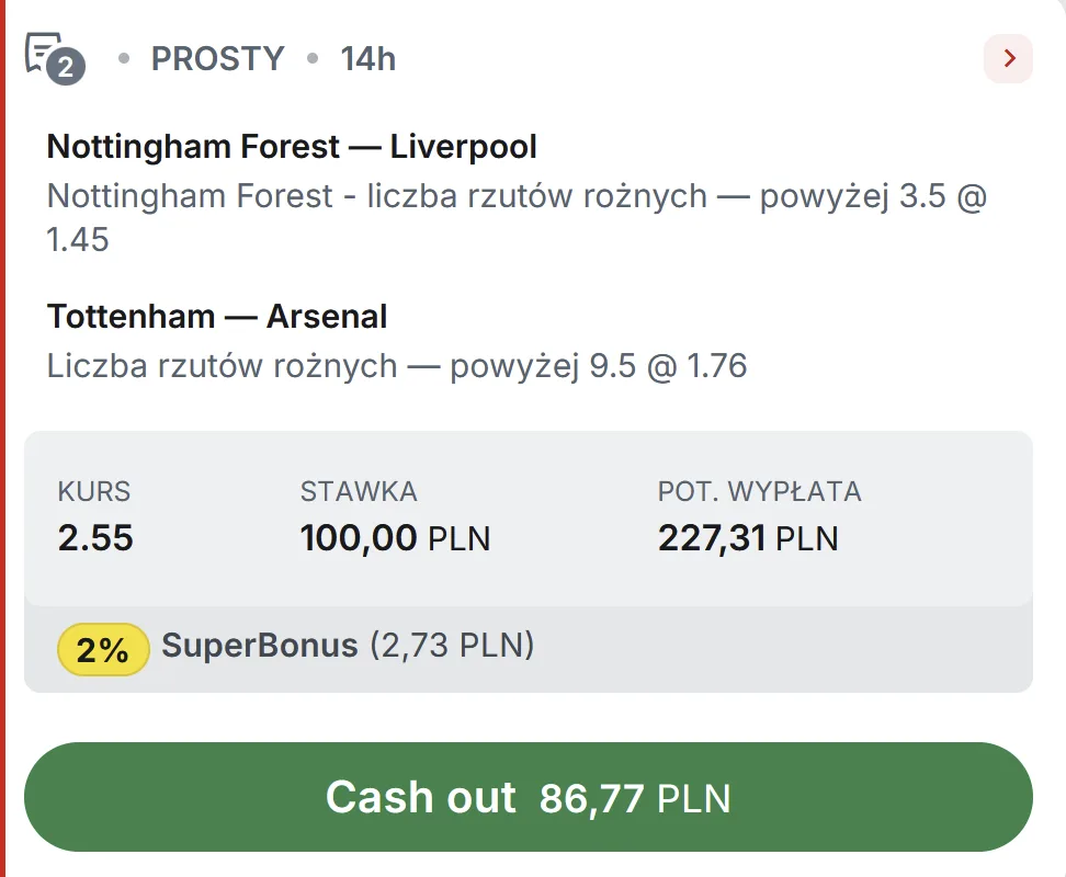propozycja kuponu Superbet