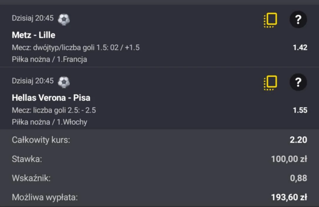 Kupon double Ligue 1, Serie A, 06.02.2026