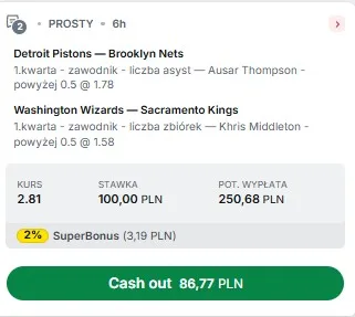 Kupon NBA w Superbet w dniu 01.02.2026