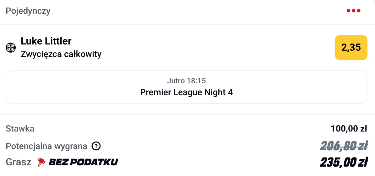 kupon betclic darts premier league