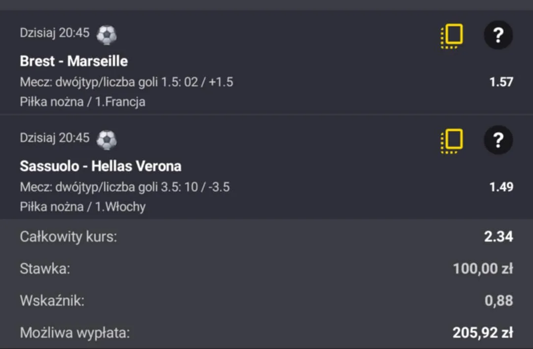 Kupon double Serie A, Ligue 1, 20.02.2026