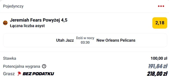 Kupon NBA w dniu 28,02,26