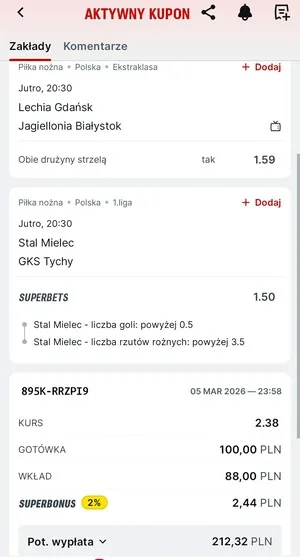 Kupon Superbet Zagranie