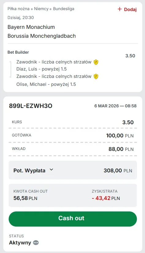 Kupon Bundesliga Superbet 06.03.