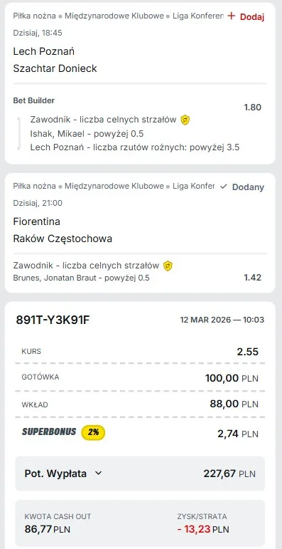 Kupon LK Superbet 12.03.