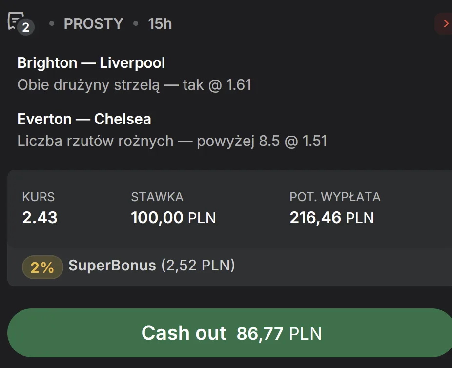 propozycja kuponu Superbet