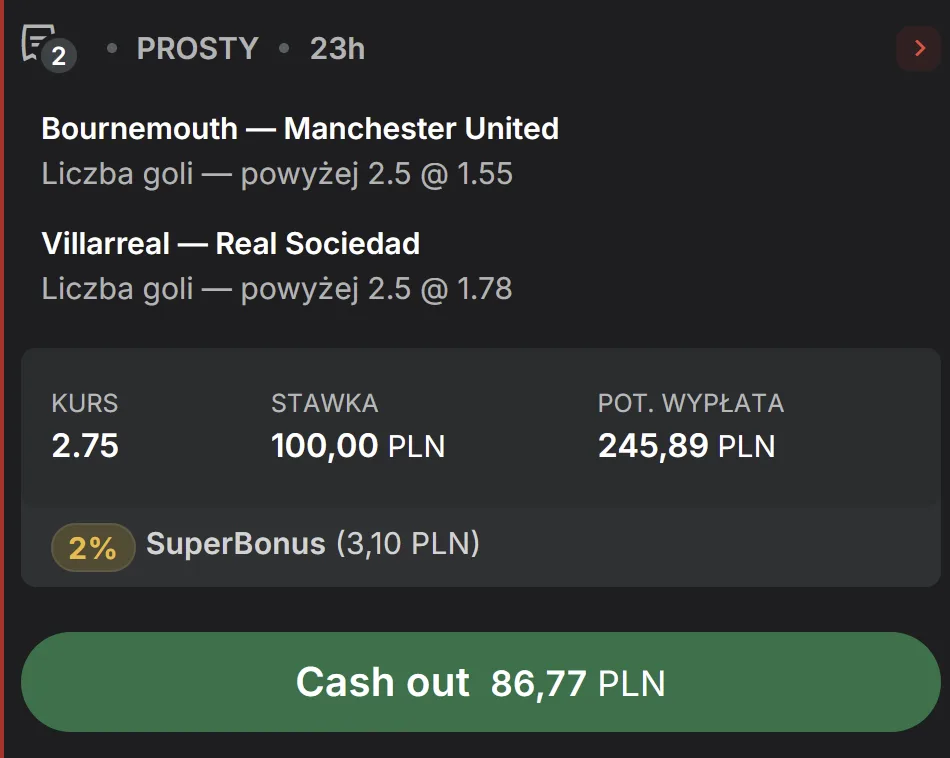 propozycja kuponu Superbet