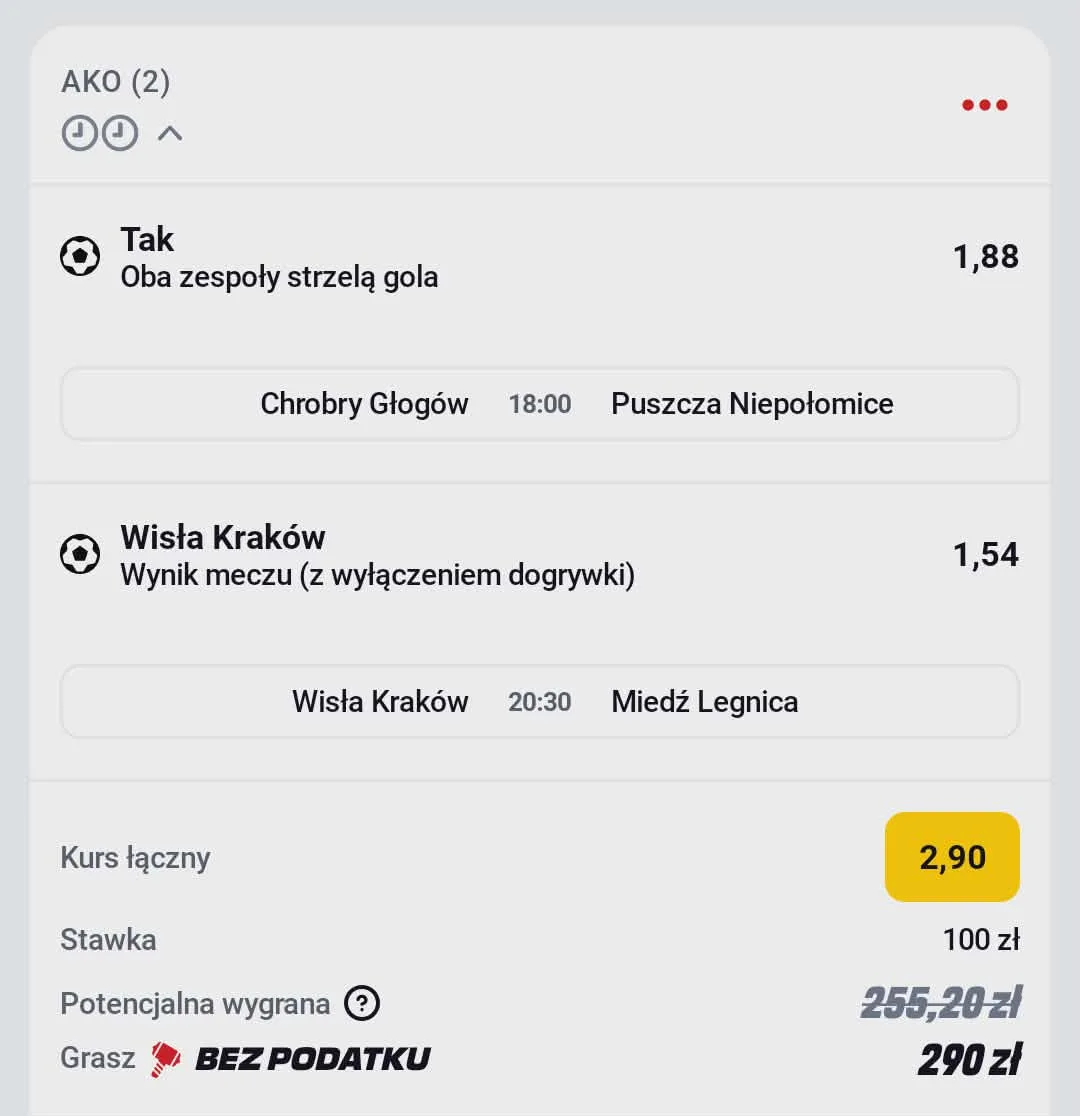 Kupon double 1. Liga, 13.03.2026