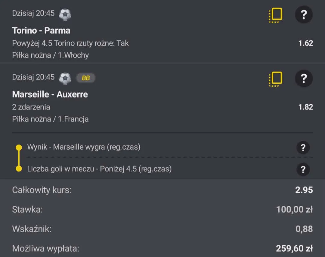 Kupon double Ligue 1, Serie A, 13.03.2026