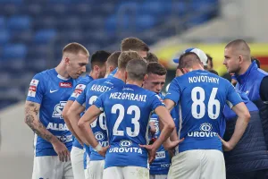 Gracze Ruchu podczas mecz