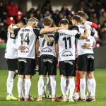 Drużyna Puszczy podczas meczu