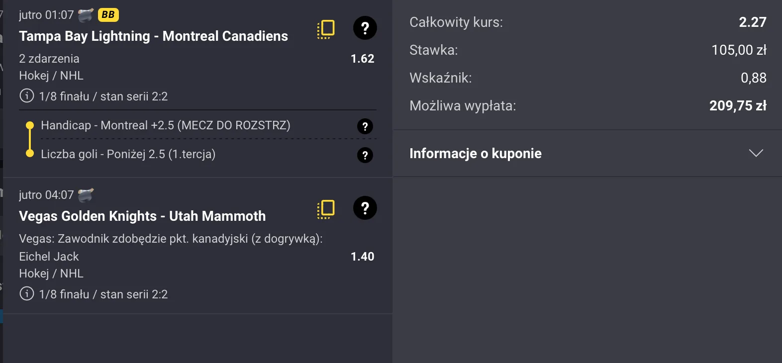 kupon fortuna nhl