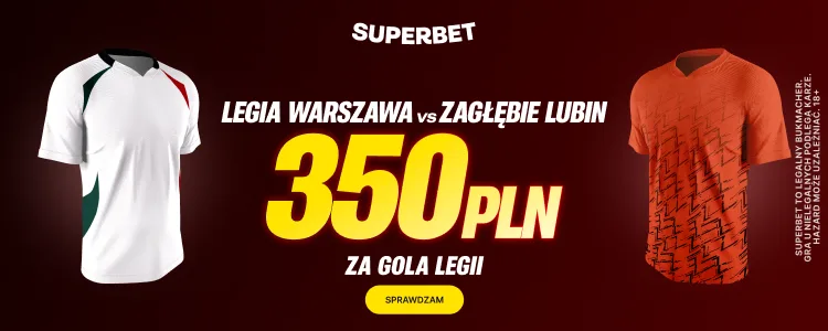 Superbet baner na Legia - Zagłębie