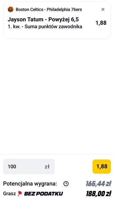 Kupon NBA w betclic w dniu 28.04.26