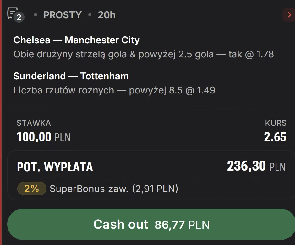 propozycja kuponu Superbet