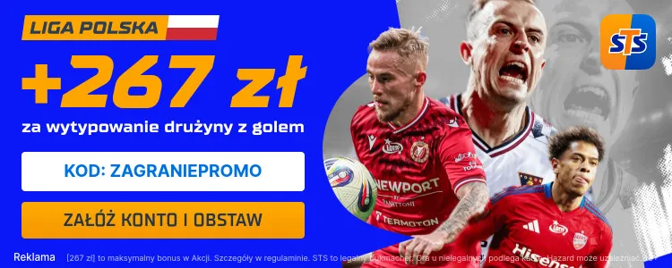 STS baner na drużynę z golem w Ekstraklasie
